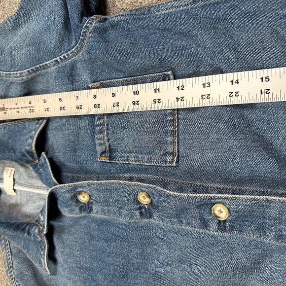 Aritzia Wilfred Free Abigail Shacket Workwear Chore Coat Denim Jacket XX-Small - Picture 5 of 6